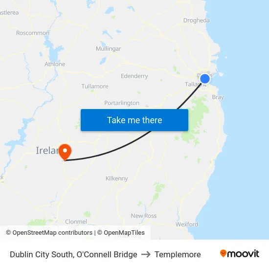 Dublin City South, O'Connell Bridge to Templemore map