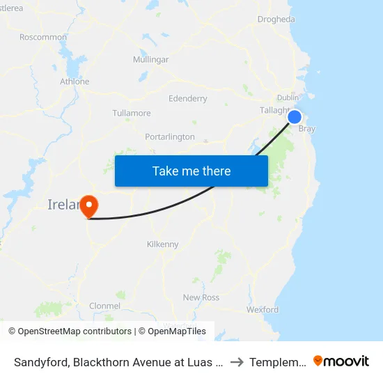 Sandyford, Blackthorn Avenue at Luas Station to Templemore map