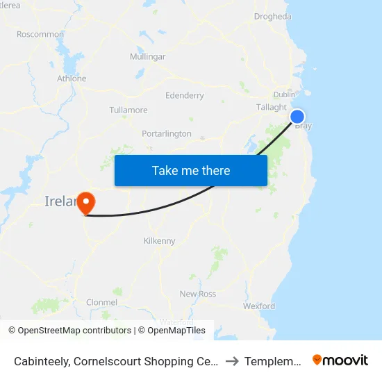 Cabinteely, Cornelscourt Shopping Centre to Templemore map