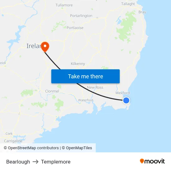 Bearlough to Templemore map