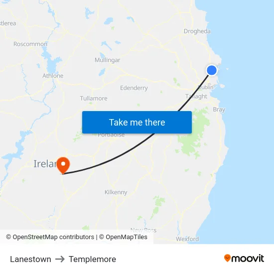 Lanestown to Templemore map