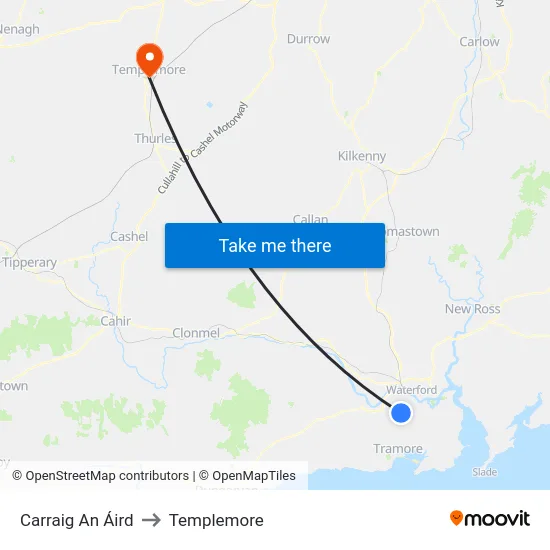 Carraig An Áird to Templemore map