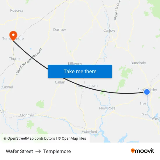Wafer Street to Templemore map