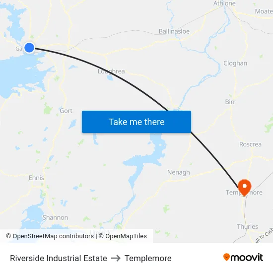 Riverside Industrial Estate to Templemore map