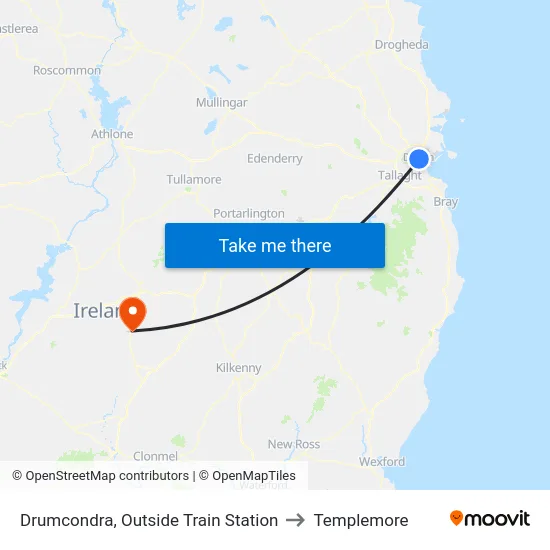 Drumcondra, Outside Train Station to Templemore map