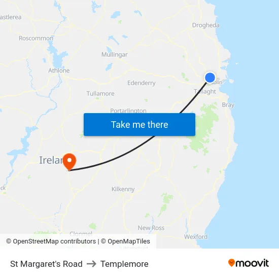 St Margaret's Road to Templemore map