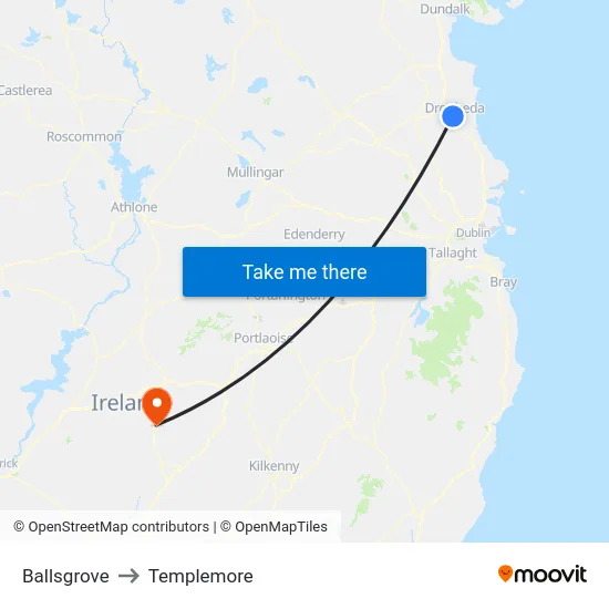 Ballsgrove to Templemore map