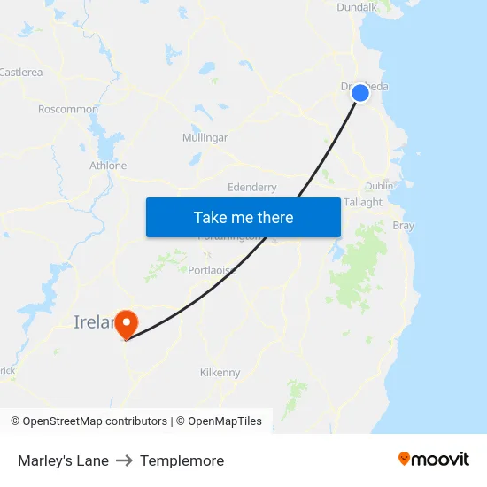 Marley's Lane to Templemore map