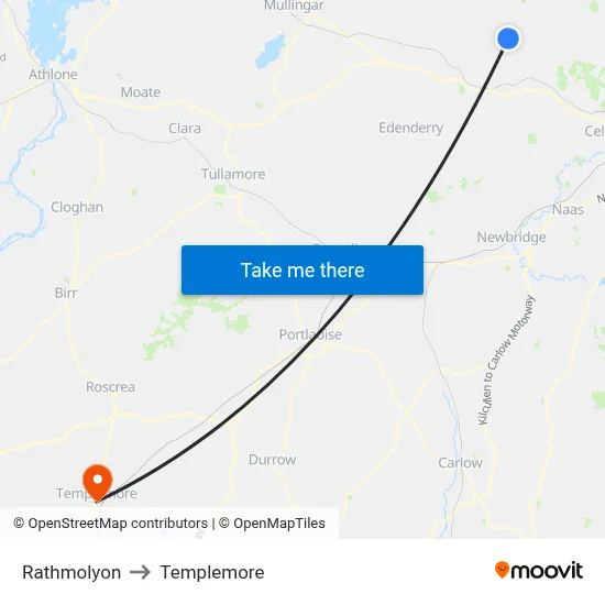 Rathmolyon to Templemore map