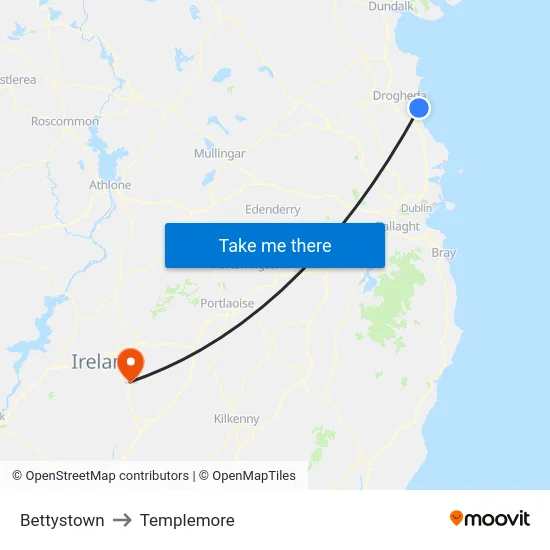 Bettystown to Templemore map