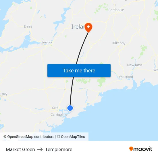 Market Green to Templemore map