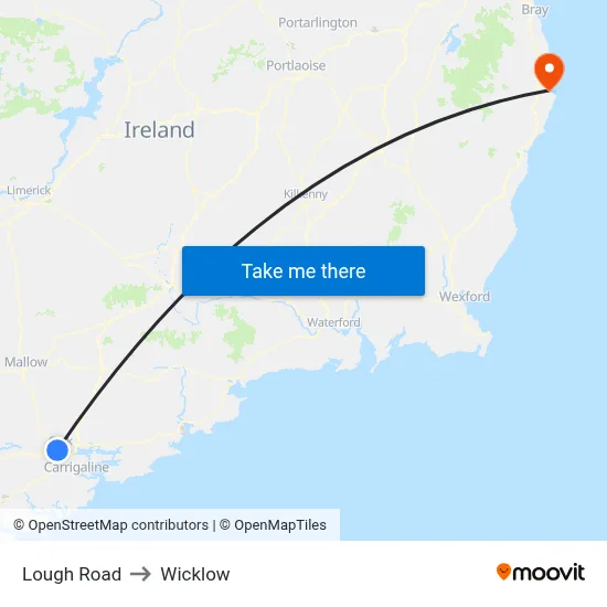 Lough Road to Wicklow map