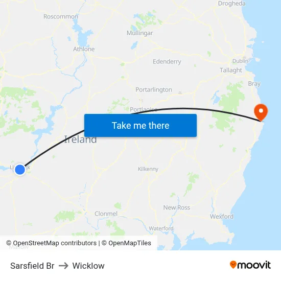 Sarsfield Br to Wicklow map