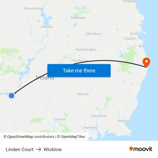 Linden Court to Wicklow map