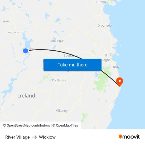 River Village to Wicklow map