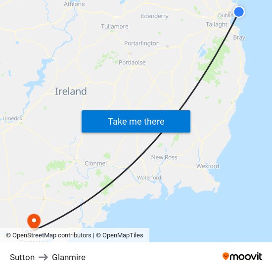 Sutton to Glanmire map