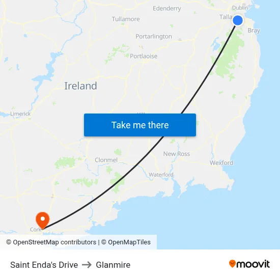Saint Enda's Drive to Glanmire map
