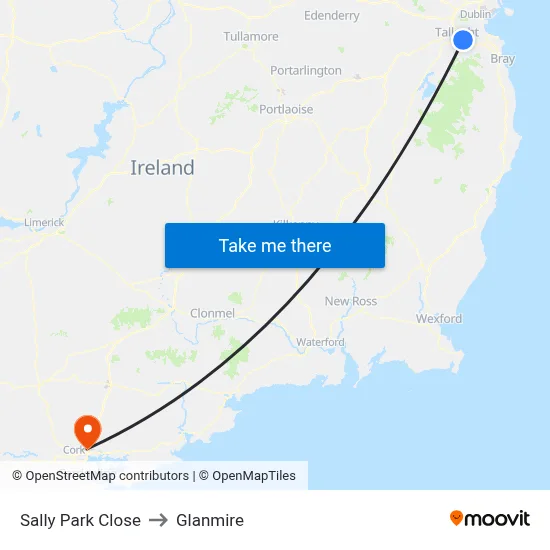 Sally Park Close to Glanmire map