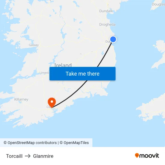 Torcaill to Glanmire map