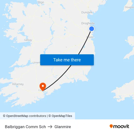 Balbriggan Comm Sch to Glanmire map