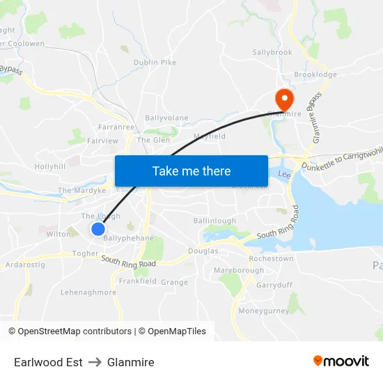 Earlwood Est to Glanmire map