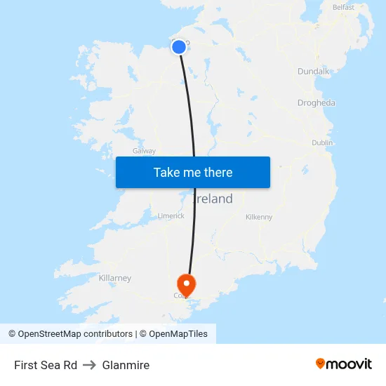 First Sea Rd to Glanmire map