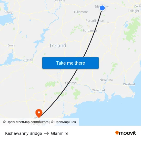 Kishawanny Bridge to Glanmire map
