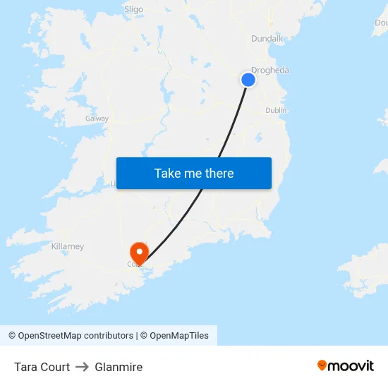 Tara Court to Glanmire map