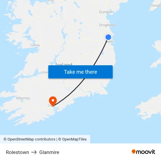 Rolestown to Glanmire map