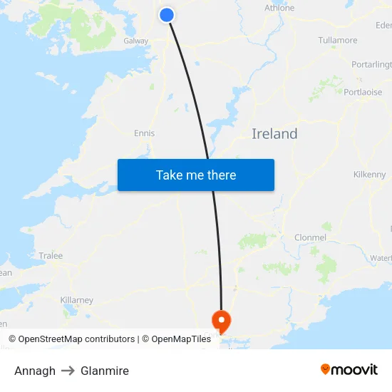 Annagh to Glanmire map