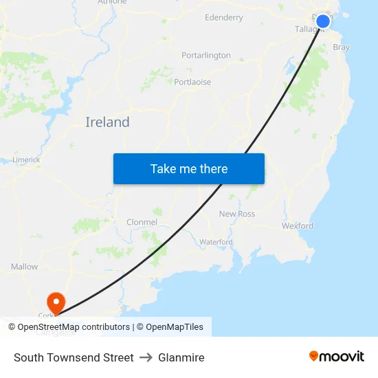 South Townsend Street to Glanmire map