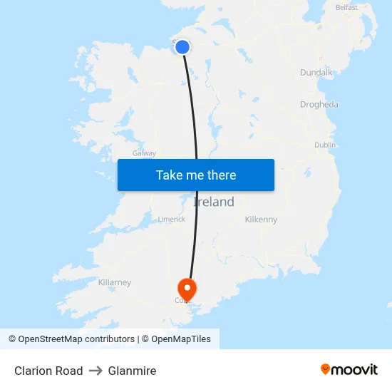 Clarion Road to Glanmire map