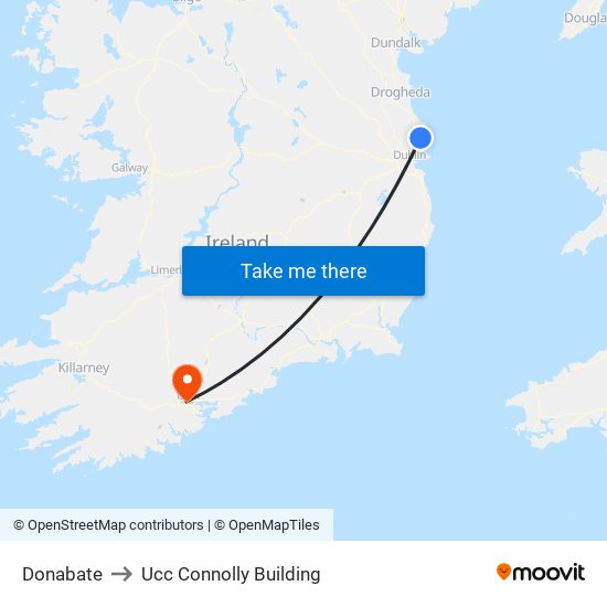 Donabate to Ucc Connolly Building map