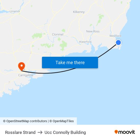 Rosslare Strand to Ucc Connolly Building map