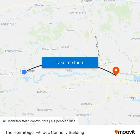 The Hermitage to Ucc Connolly Building map