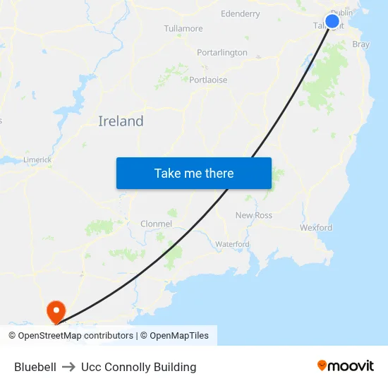 Bluebell to Ucc Connolly Building map