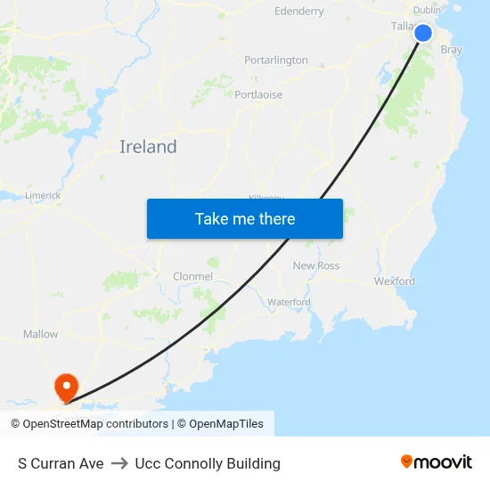 S Curran Ave to Ucc Connolly Building map
