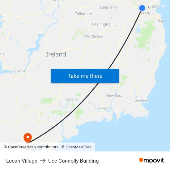 Lucan Village to Ucc Connolly Building map