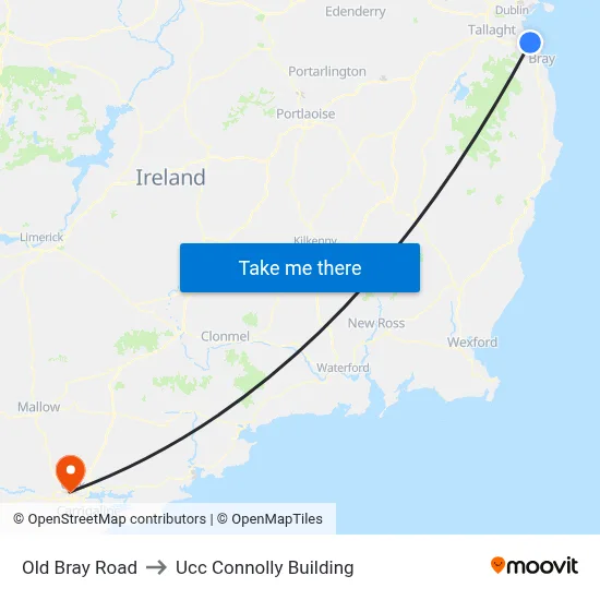 Old Bray Road to Ucc Connolly Building map