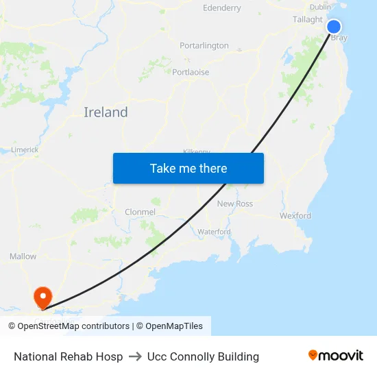 National Rehab Hosp to Ucc Connolly Building map