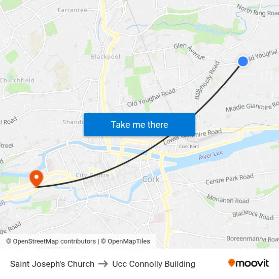 Saint Joseph's Church to Ucc Connolly Building map