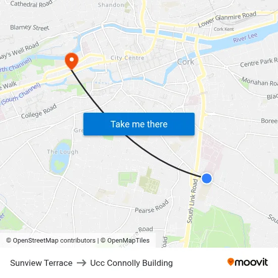 Sunview Terrace to Ucc Connolly Building map