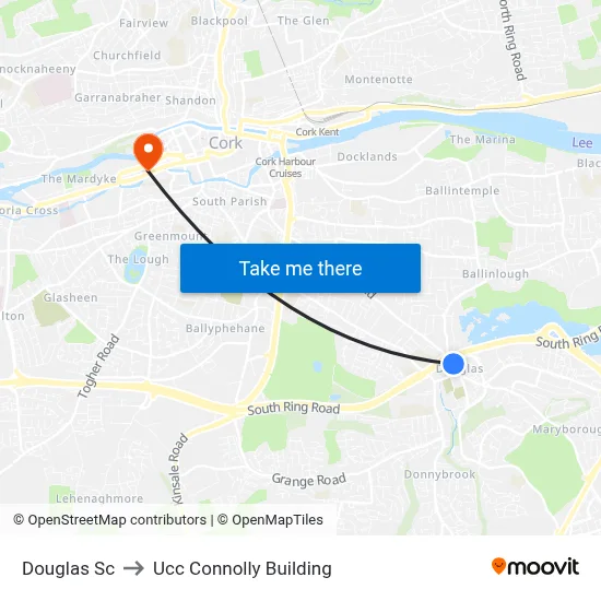 Douglas Sc to Ucc Connolly Building map