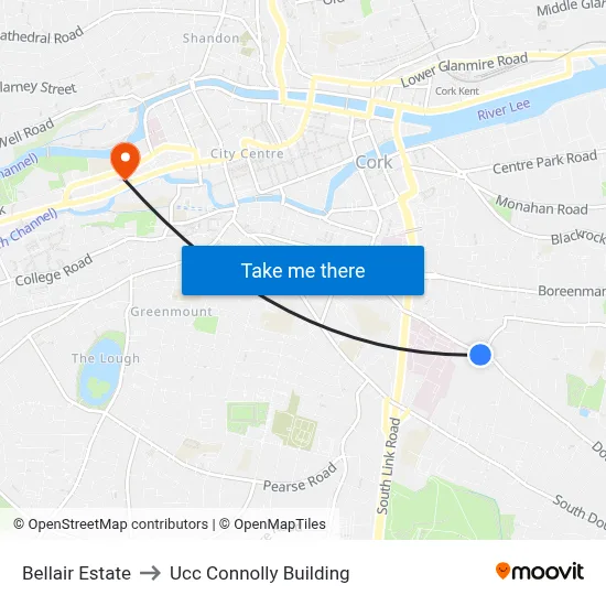 Bellair Estate to Ucc Connolly Building map