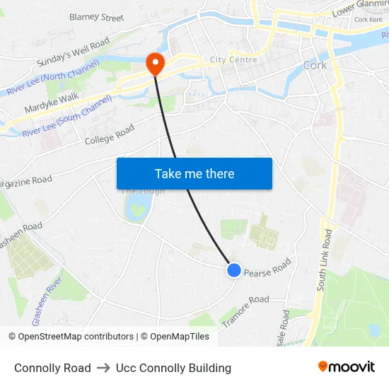 Connolly Road to Ucc Connolly Building map