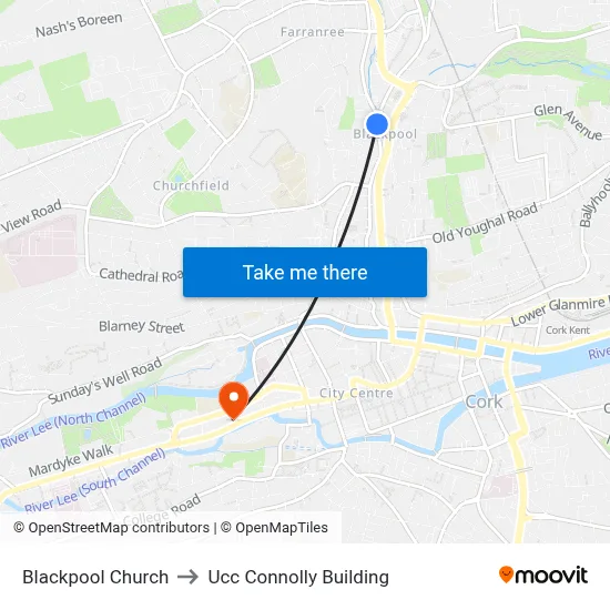 Blackpool Church to Ucc Connolly Building map
