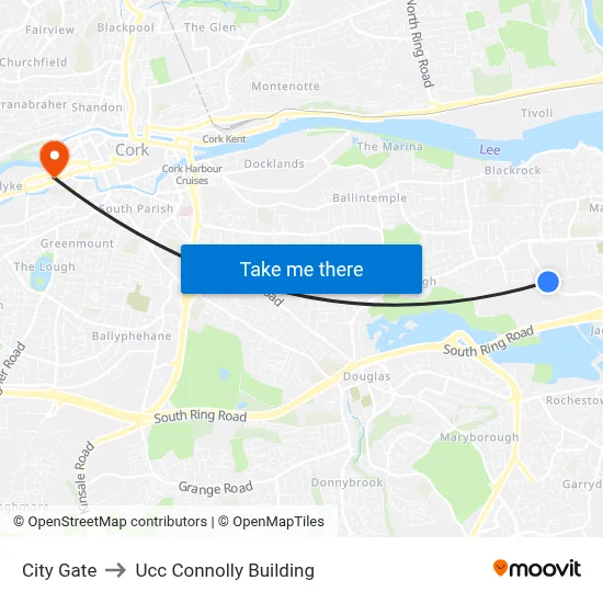 City Gate to Ucc Connolly Building map