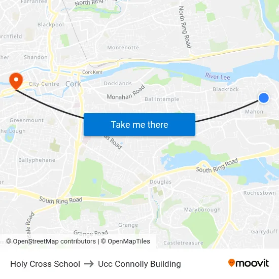 Holy Cross School to Ucc Connolly Building map