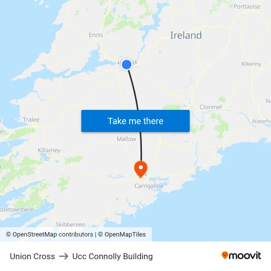 Union Cross to Ucc Connolly Building map