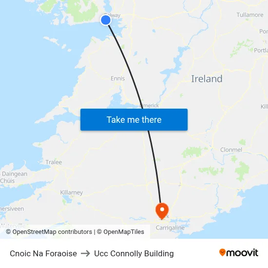 Cnoic Na Foraoise to Ucc Connolly Building map